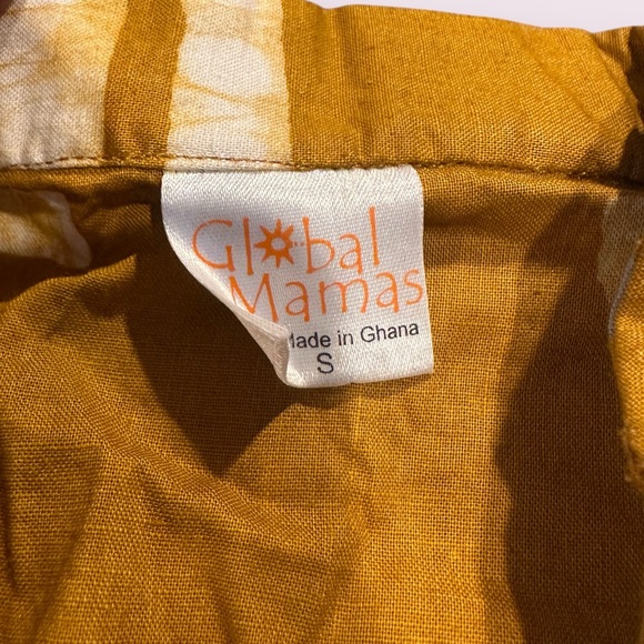 Global Mamas Mustard Yellow and White Sleeveless Dress Size Small - Picture 8 of 11